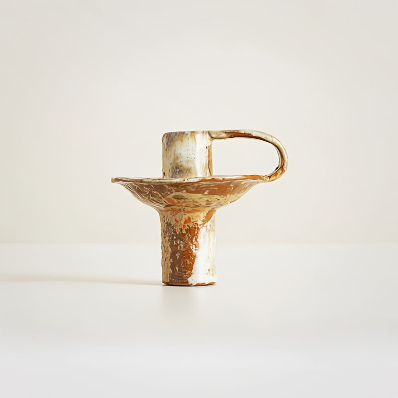 Ceramika Retro Ceramic Candlestick Home Decor Accent