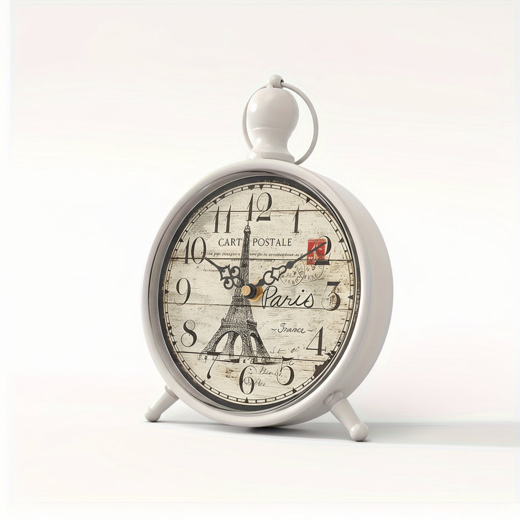 Chateauchime Non-Ticking Desk Clock In Eiffel Tower Style