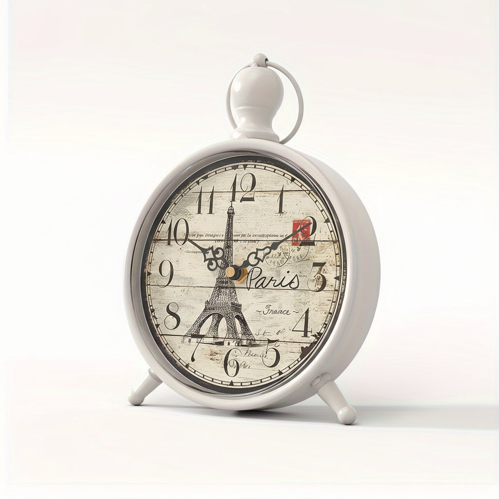 Chateauchime Non-Ticking Desk Clock In Eiffel Tower Style