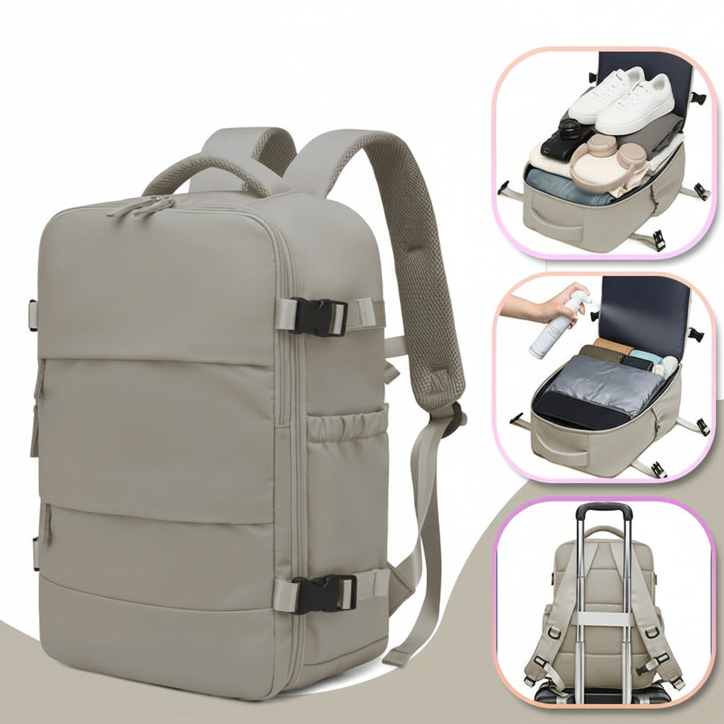 Set de mochila de viaje con aspiradora PackSmart para hombres, mujeres y estudiantes