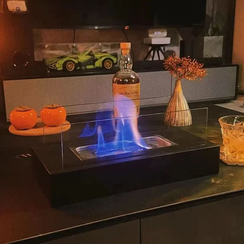 EmberNova Tabletop Bioethanol Fireplace For Indoor Or Outdoor Use