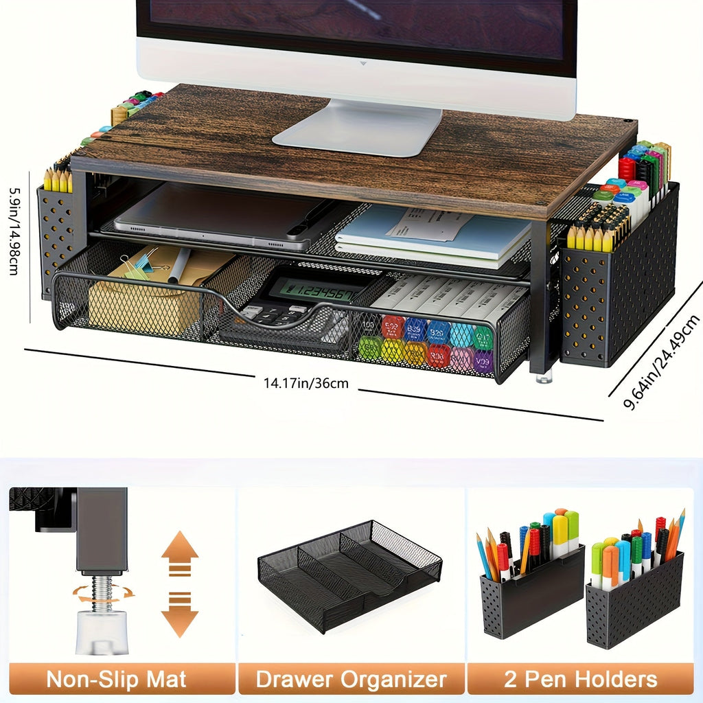 Organiwise All In One Desk Organizer With Monitor Riser