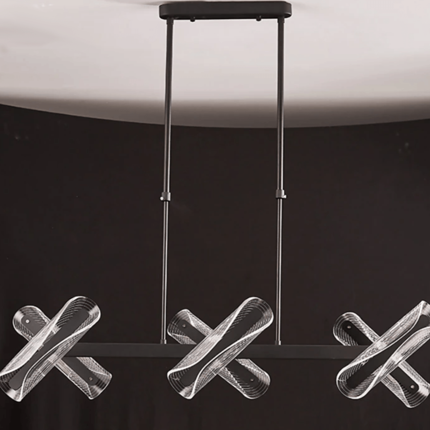 NovaLume Acrylic Transformable Pendant Light With LED Compatibility
