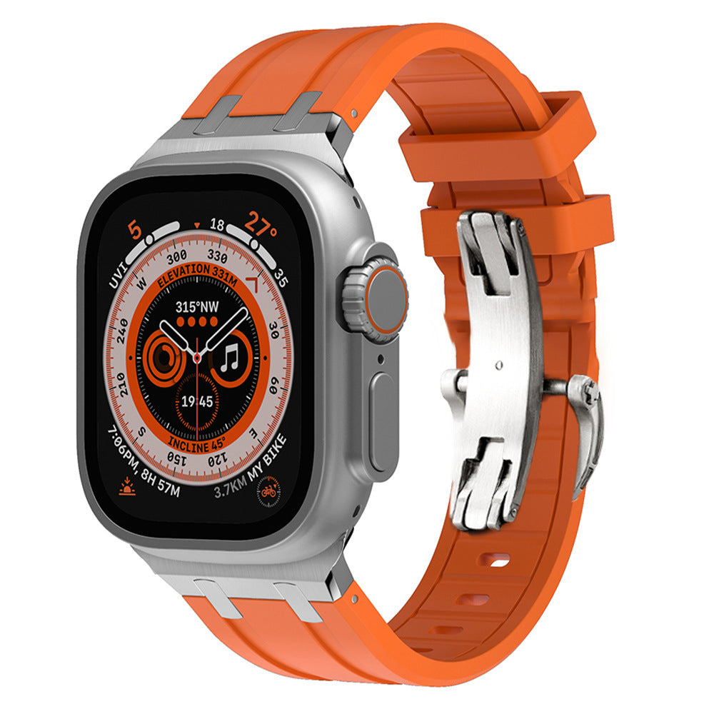 Bracelet en silicone NovaLink pour Apple Watch avec adaptateur en titane