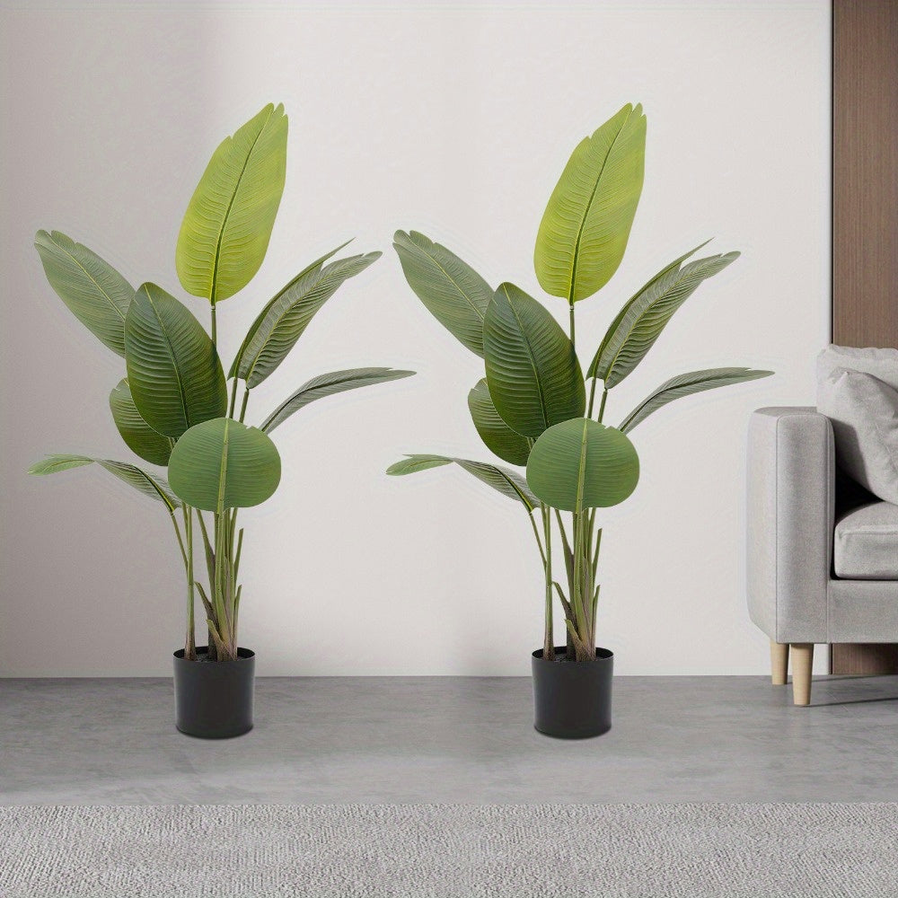 Tropicduo Two Realistic Banana Trees for Home Decor