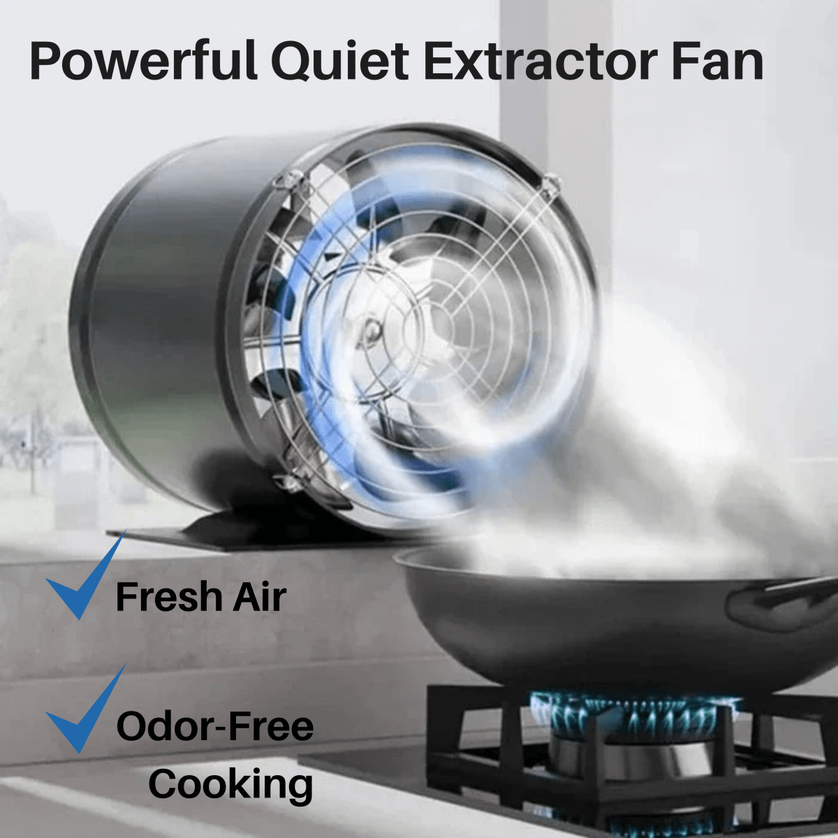 VentGlow Ventilador de Extractor Silencioso para Aire Fresco y Limpio