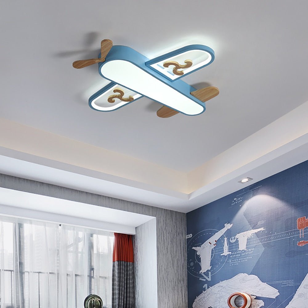 AeroGlow LED taklampe for barnesoverom, flydesign