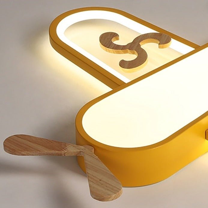 AeroGlow LED taklampe for barnesoverom, flydesign