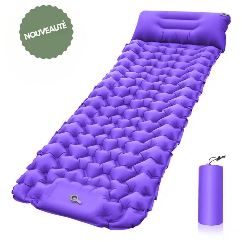 Colchón Inflable TrailPace para Camping con Almohada Integrada y Bomba de Pie