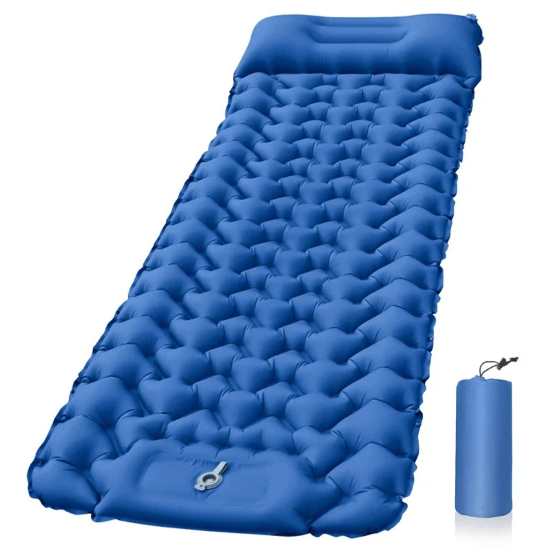 Colchón Inflable TrailPace para Camping con Almohada Integrada y Bomba de Pie