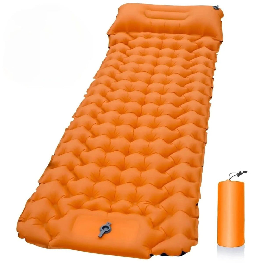 Colchón Inflable TrailPace para Camping con Almohada Integrada y Bomba de Pie
