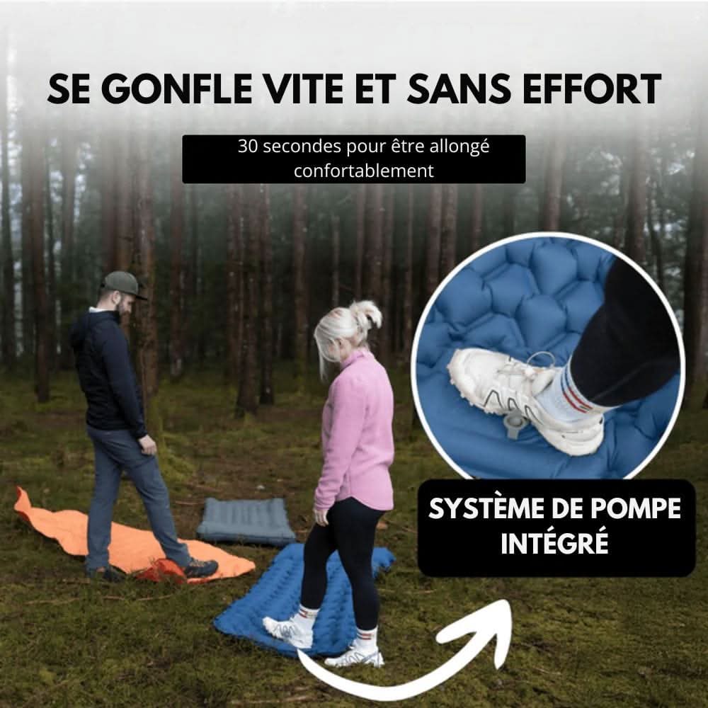 Colchón Inflable TrailPace para Camping con Almohada Integrada y Bomba de Pie