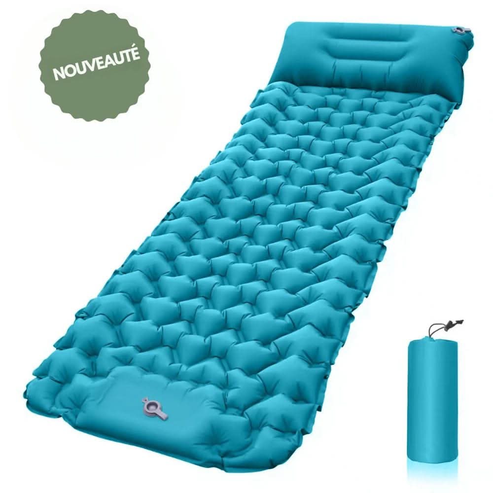 Colchón Inflable TrailPace para Camping con Almohada Integrada y Bomba de Pie