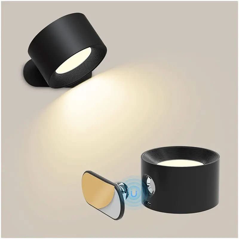 Bezprzewodowa lampa LED NovaGlow z obrotową głowicą o kącie 360 stopni dla elastycznych kątów oświetlenia