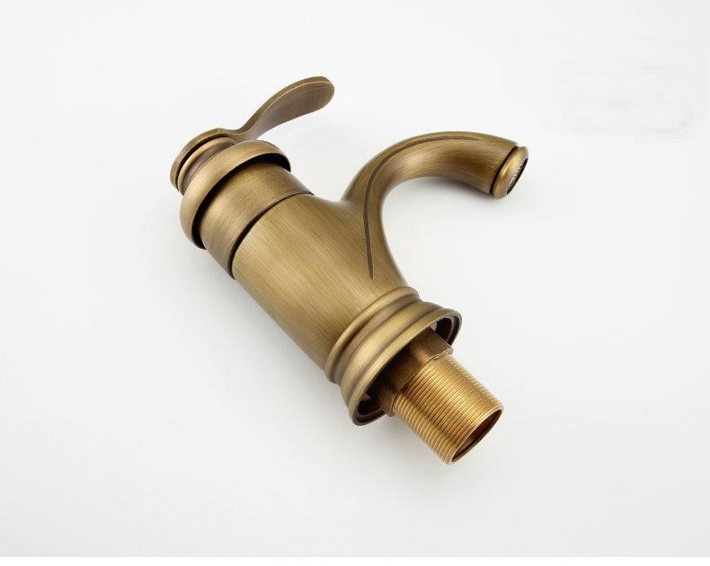 Robinet de salle de bain en laiton antique avec mitigeur pour évier, pour usage commercial dans les bars