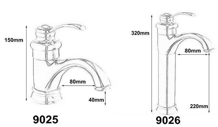 Robinet de salle de bain en laiton antique avec mitigeur pour évier, pour usage commercial dans les bars