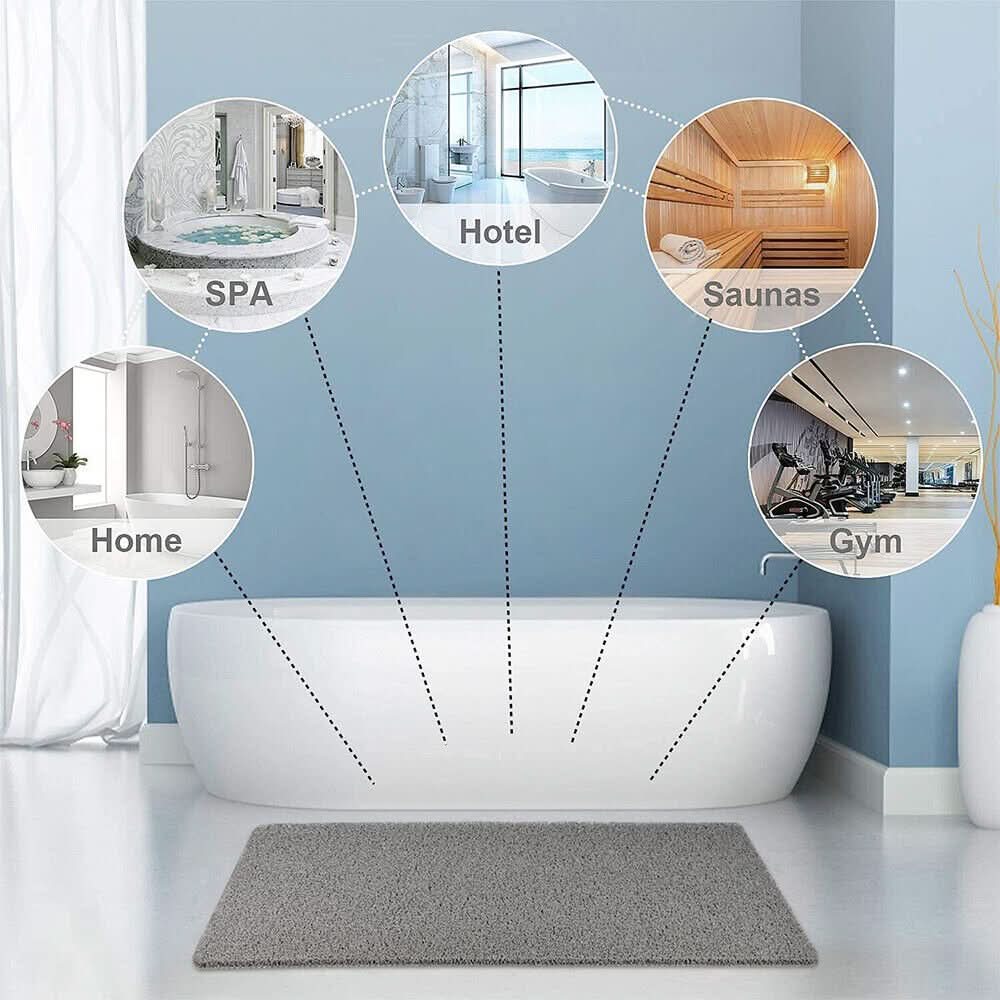 AquaSoft Quick-Dry Hygienic Bath and Shower Mat with Non-Slip Grip