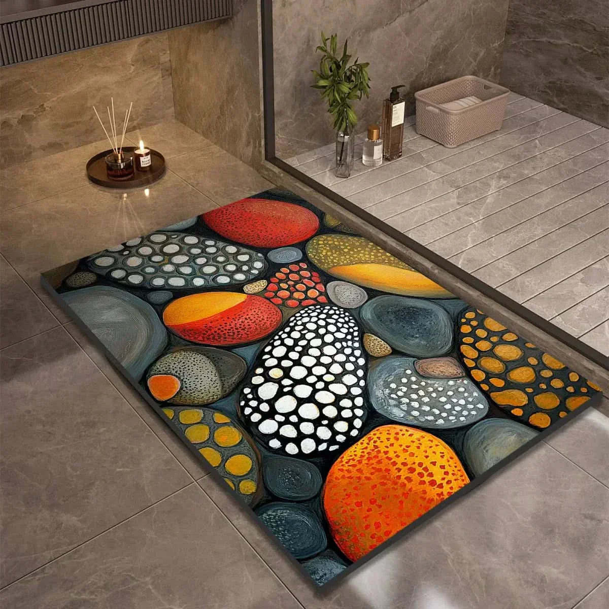 Alfombrilla de baño NovaSoft de diatomita con comodidad suave y agarre seguro al suelo
