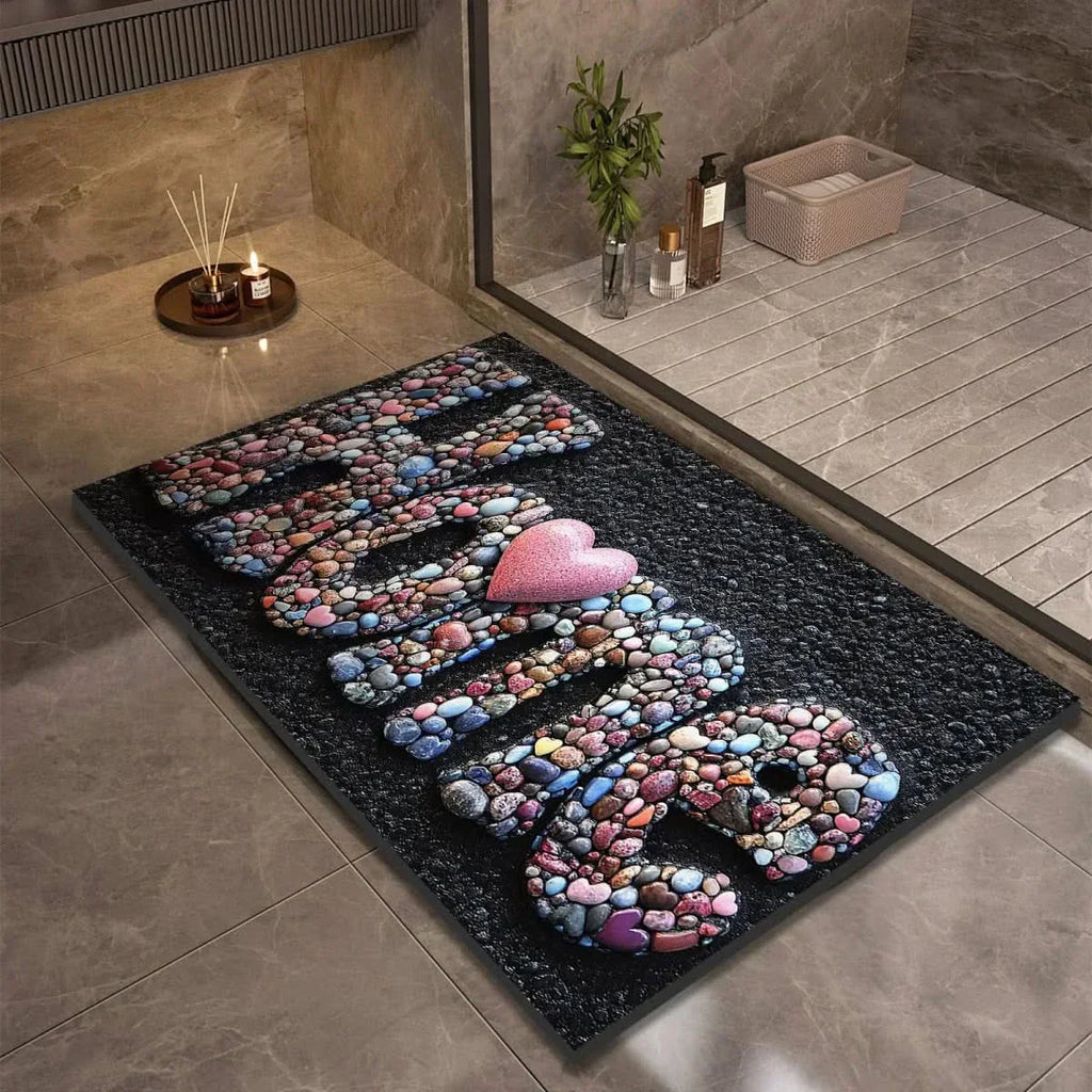Alfombrilla de baño NovaSoft de diatomita con comodidad suave y agarre seguro al suelo