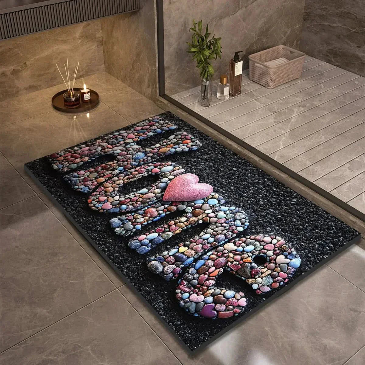 Alfombrilla de baño NovaSoft de diatomita con comodidad suave y agarre seguro al suelo