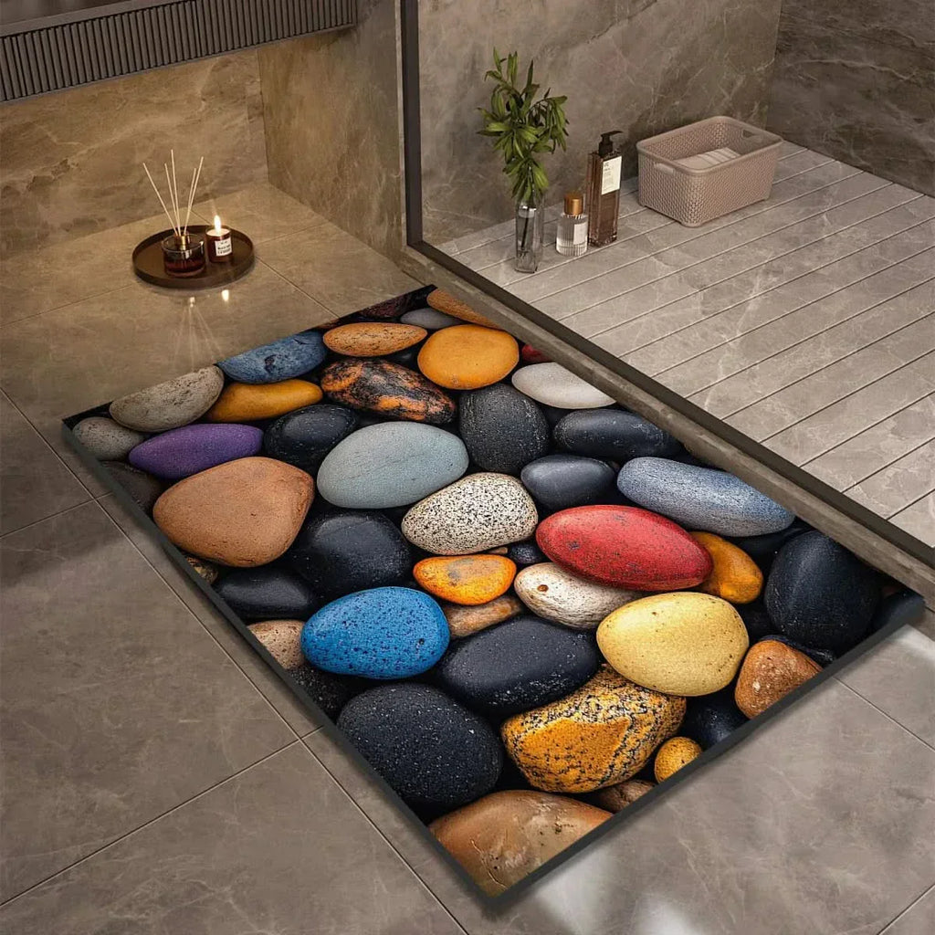 Alfombrilla de baño NovaSoft de diatomita con comodidad suave y agarre seguro al suelo