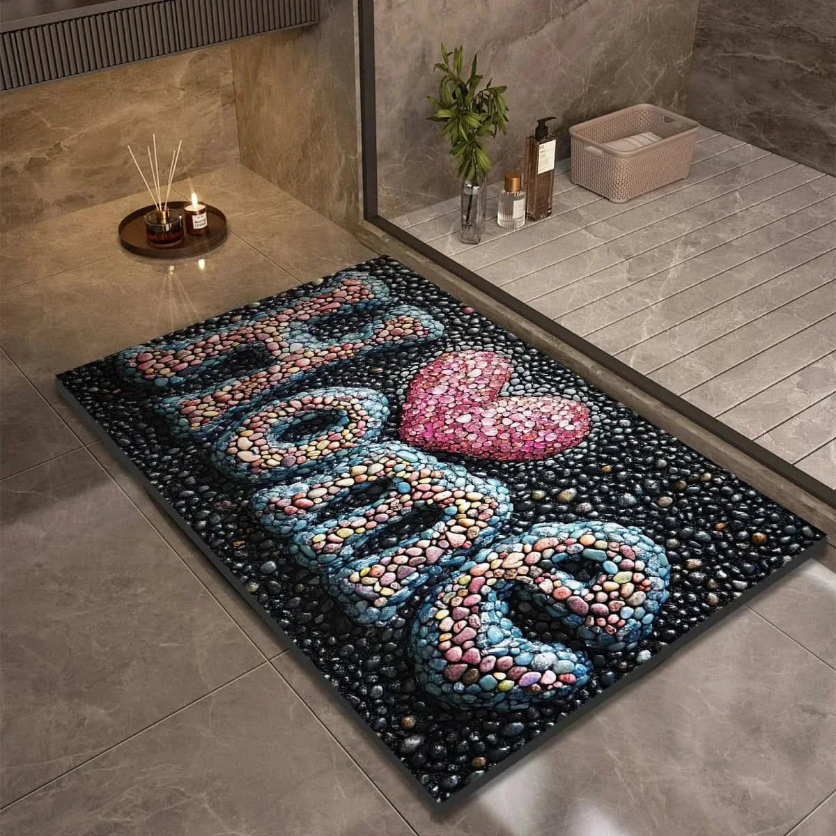 Alfombrilla de baño NovaSoft de diatomita con comodidad suave y agarre seguro al suelo
