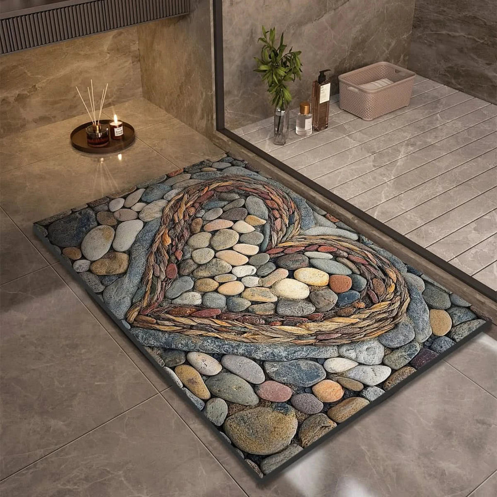 Alfombrilla de baño NovaSoft de diatomita con comodidad suave y agarre seguro al suelo