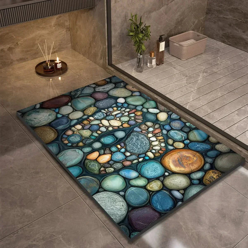 Alfombrilla de baño NovaSoft de diatomita con comodidad suave y agarre seguro al suelo