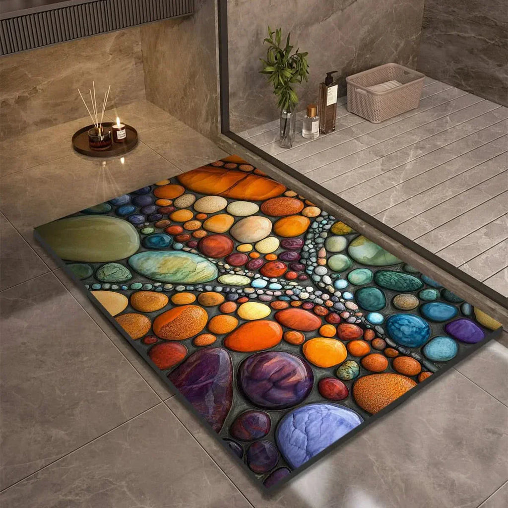 Alfombrilla de baño NovaSoft de diatomita con comodidad suave y agarre seguro al suelo