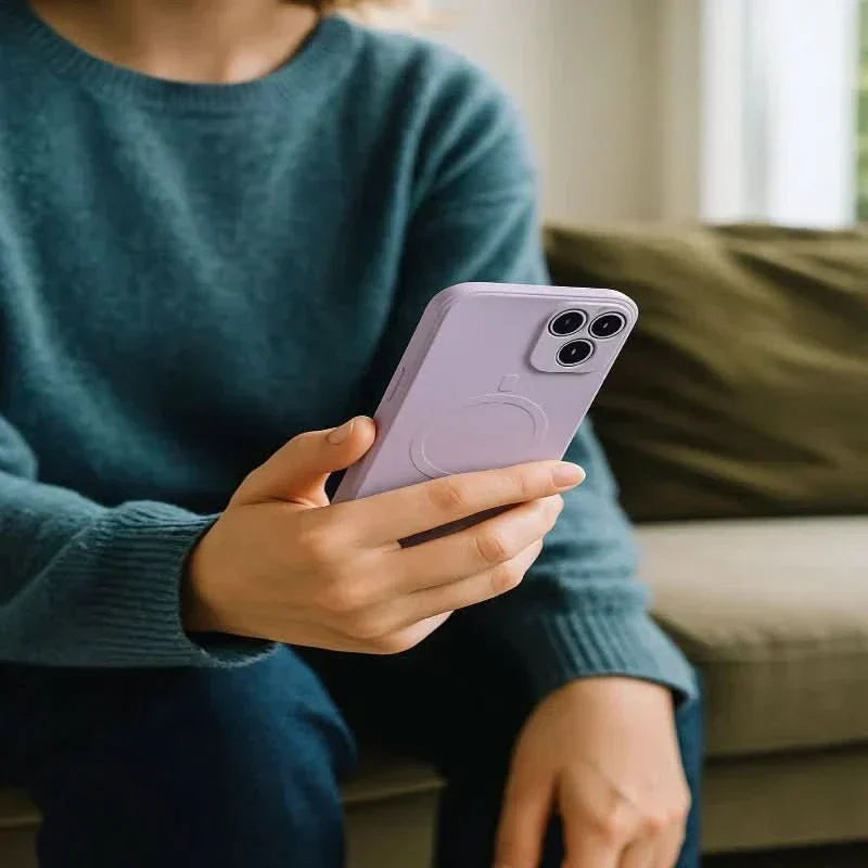 Carcasă moale din silicon magnetic NovaGuard pentru iPhone 17 cu prindere sigură