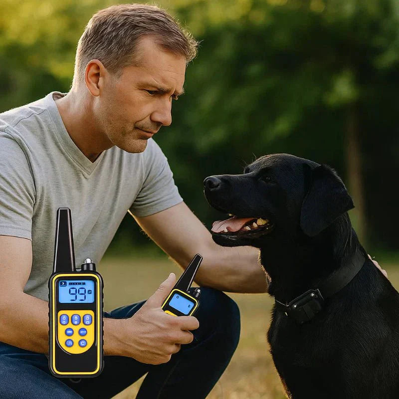 PawNova waterdichte hondentrainingshalsband met afstandsbediening en drie modi
