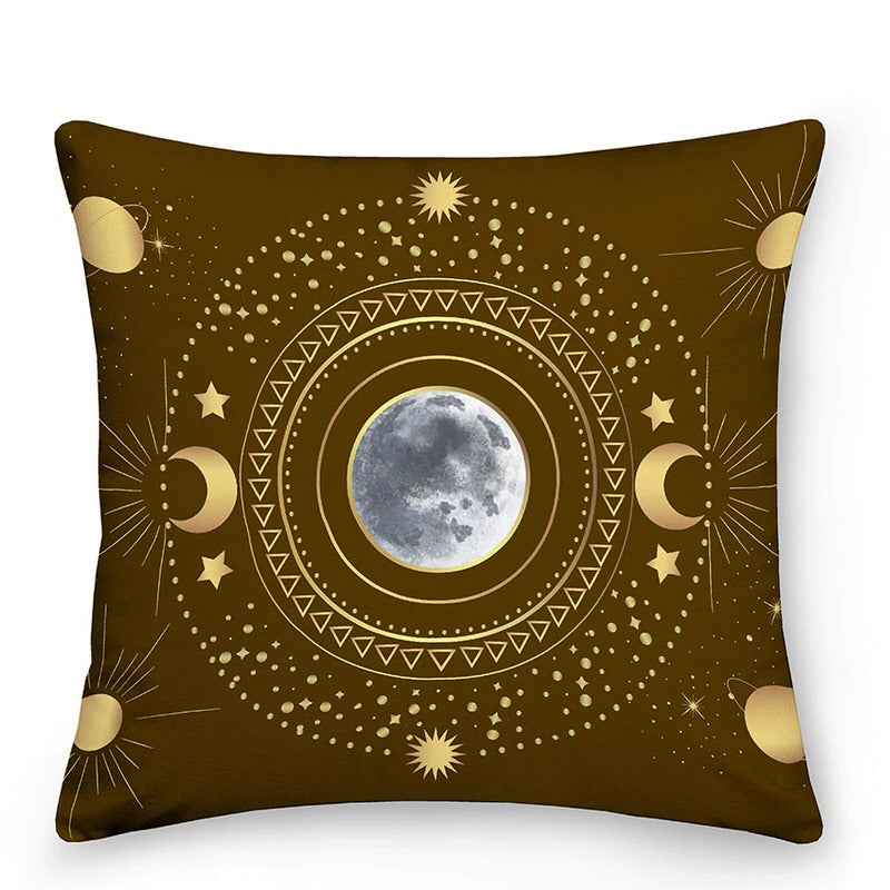 Fundas de Cojín LumaNova Celestial Sol y Luna para Decoración Bohemia
