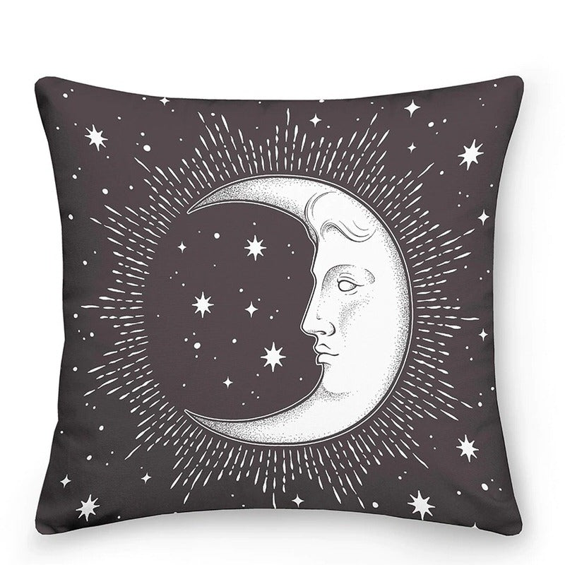 Fundas de Cojín LumaNova Celestial Sol y Luna para Decoración Bohemia