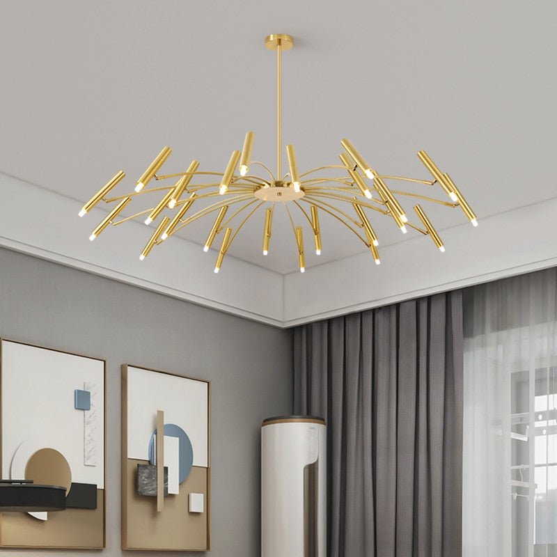 Astra Mid-Century Modern LED-krona med justerbara lampor för matsal