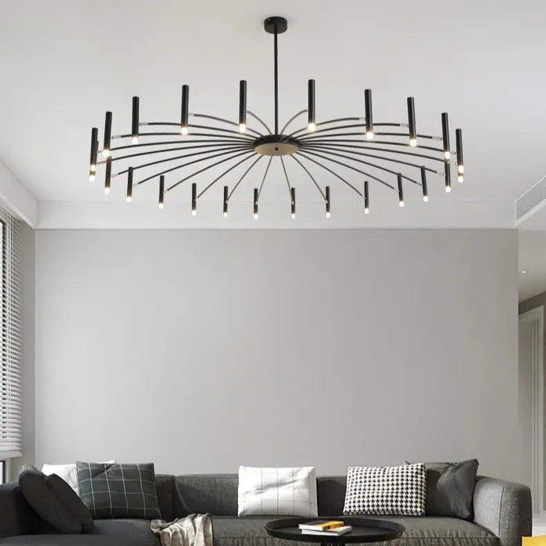 Astra Mid-Century Modern LED-krona med justerbara lampor för matsal