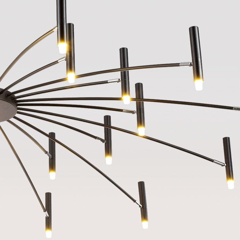 Astra Mid-Century Modern LED-krona med justerbara lampor för matsal