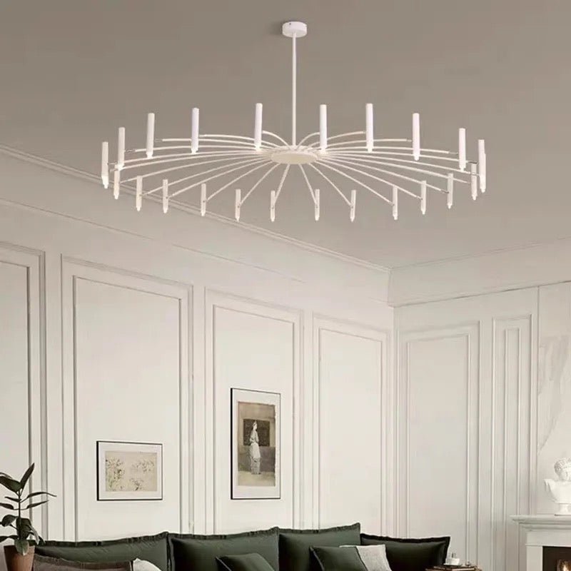 Astra Mid-Century Modern LED-krona med justerbara lampor för matsal