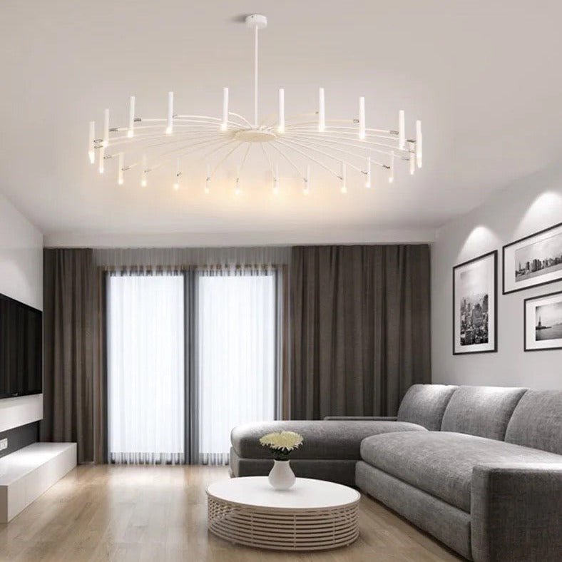Astra Mid-Century Modern LED-krona med justerbara lampor för matsal