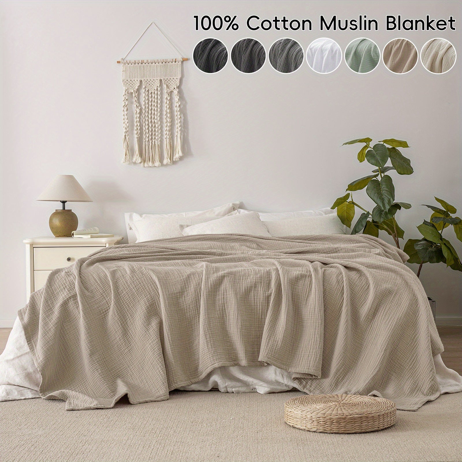 Cloudsoft 4-Layer Cotton Blanket Delivers Year-Round Breathable Comfort