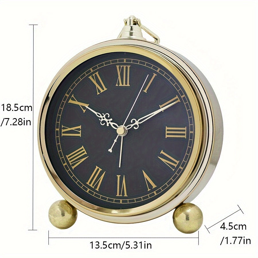 Despertador Europeu VintageTick em Metal com Design Retro