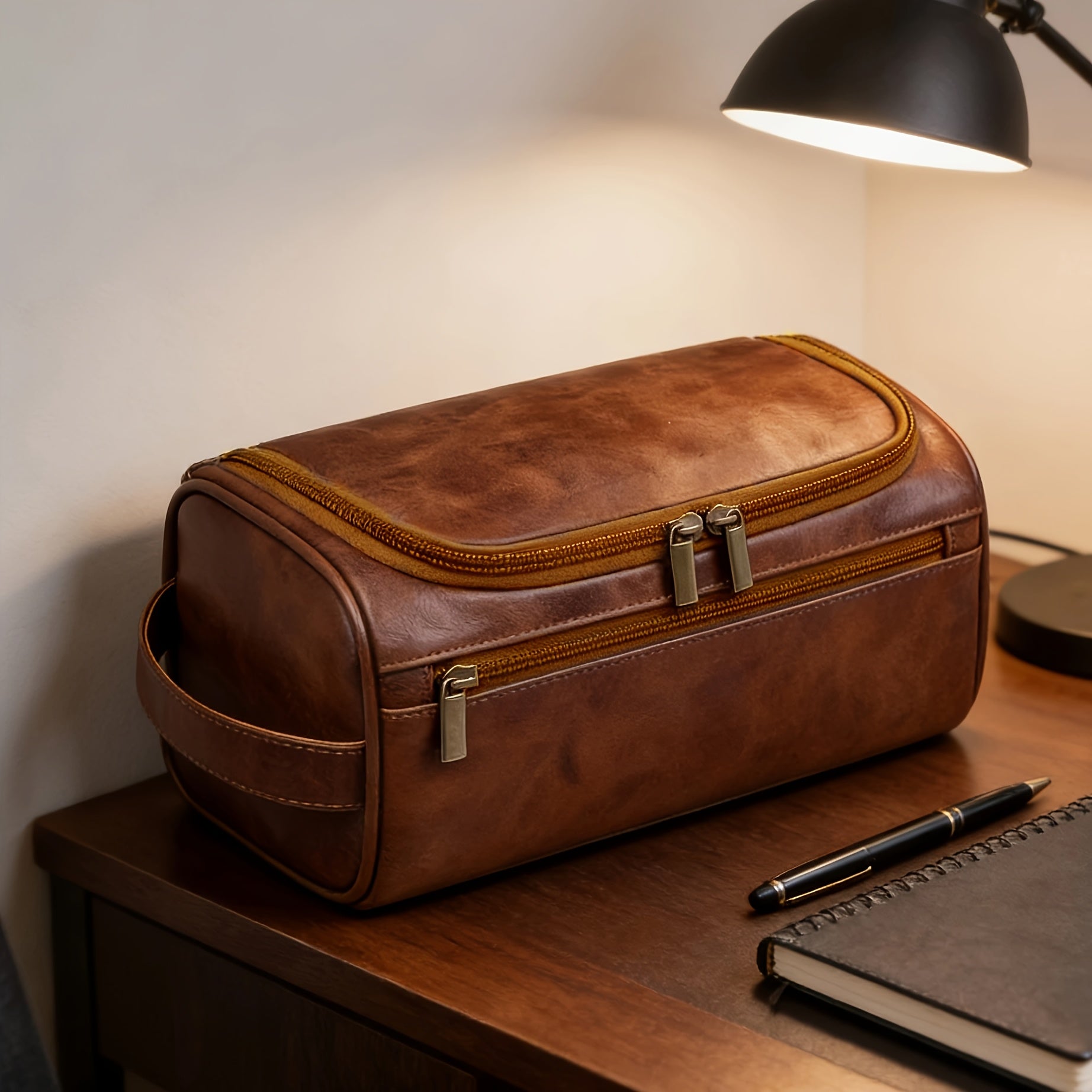 UrbanCraft Bolsa Organizadora de Viagem de Negócios em Pele Vintage para Homem