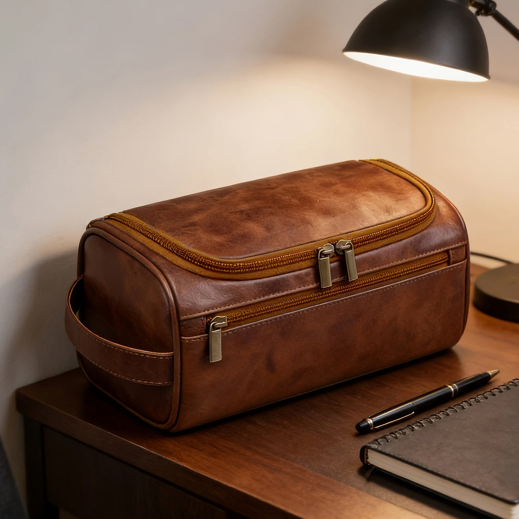 UrbanCraft Bolsa Organizadora de Viagem de Negócios em Pele Vintage para Homem