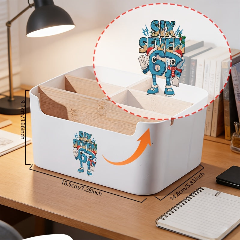 Memeroot Bamboo Desktop Storage for Neat Desk Organization