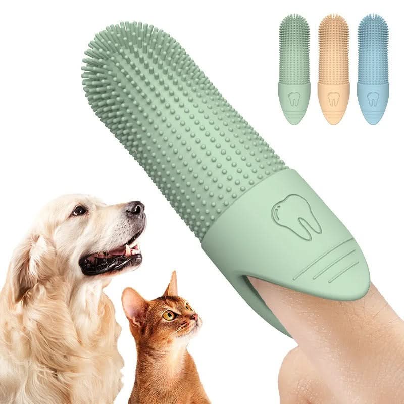 PawBright 360 Degree Finger Toothbrush For Dogs And Cats Gentle Pet Oral Care