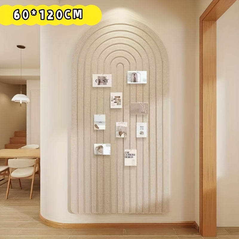 Felt Curve Notice Board With Big Adhesive Backing And Acoustic Stripe Finish
