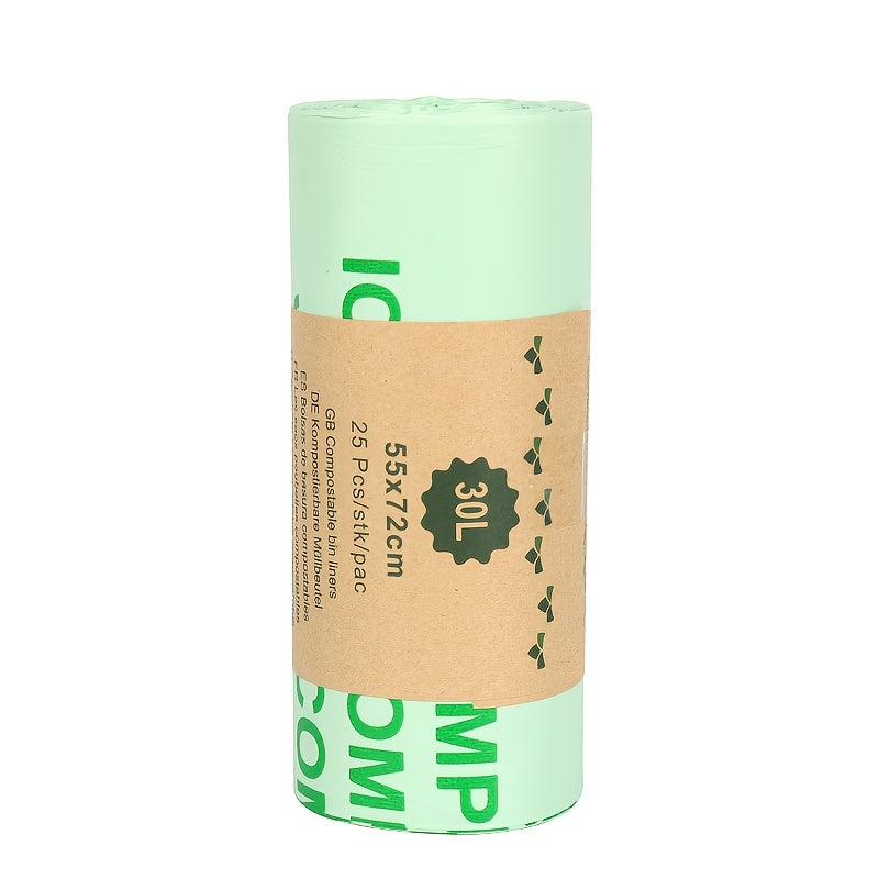 Sacii compostabili Ecobinz Extra Groși pentru deșeuri alimentare, capacitate 6L până la 30L, 3 galoni, 50/25 role