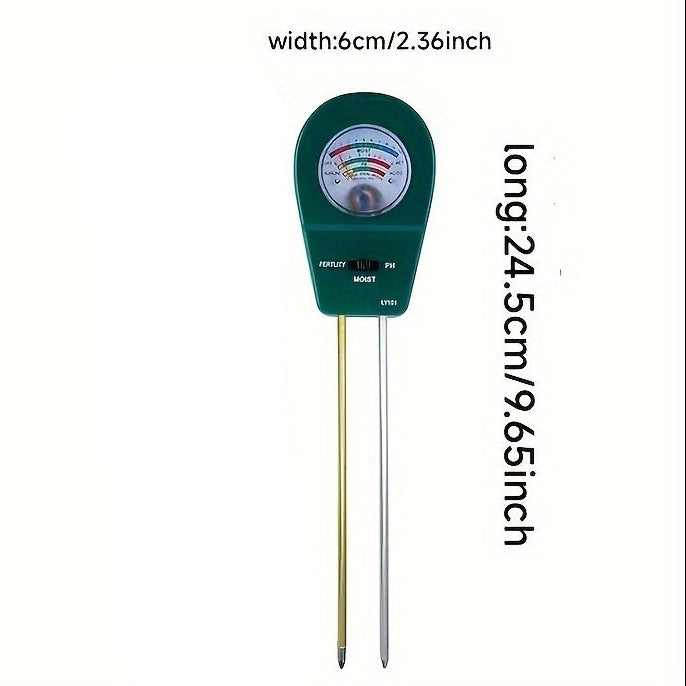 Soiltrio Tester del Terreno 3 in 1 per Umidità, Fertilità e pH