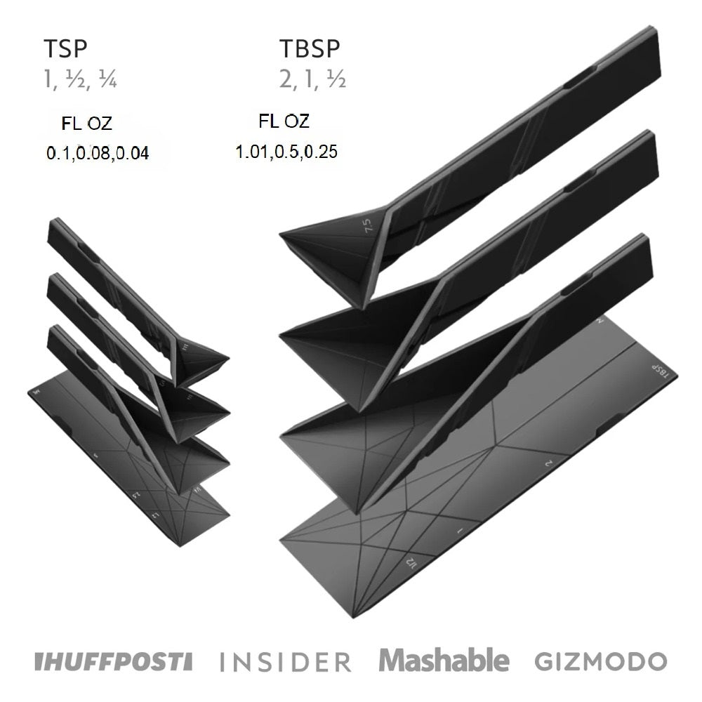 Cucharas Plegables Magnéticas 3 en 1 SwiftFold para Ahorro de Espacio