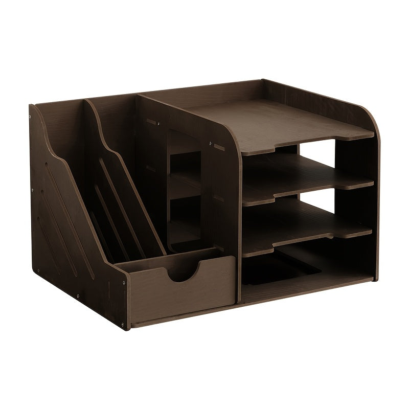 Organizator Multi-Nivel Stackwise pentru Biroul Tău cu Suporturi pentru Dosare și Capete de Carte