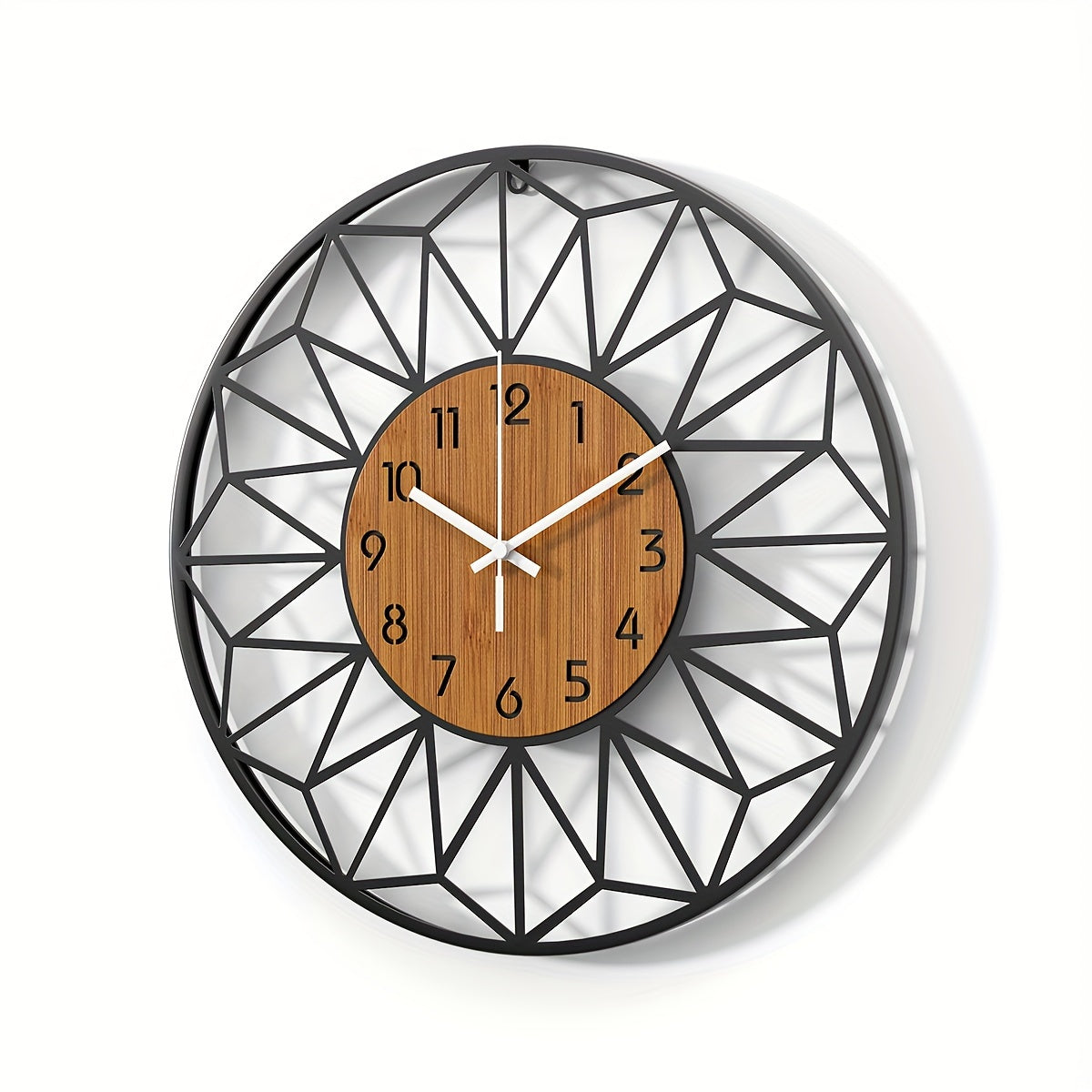 Metalwood Hollow Metal Wall Timepiece For Homes And Offices
